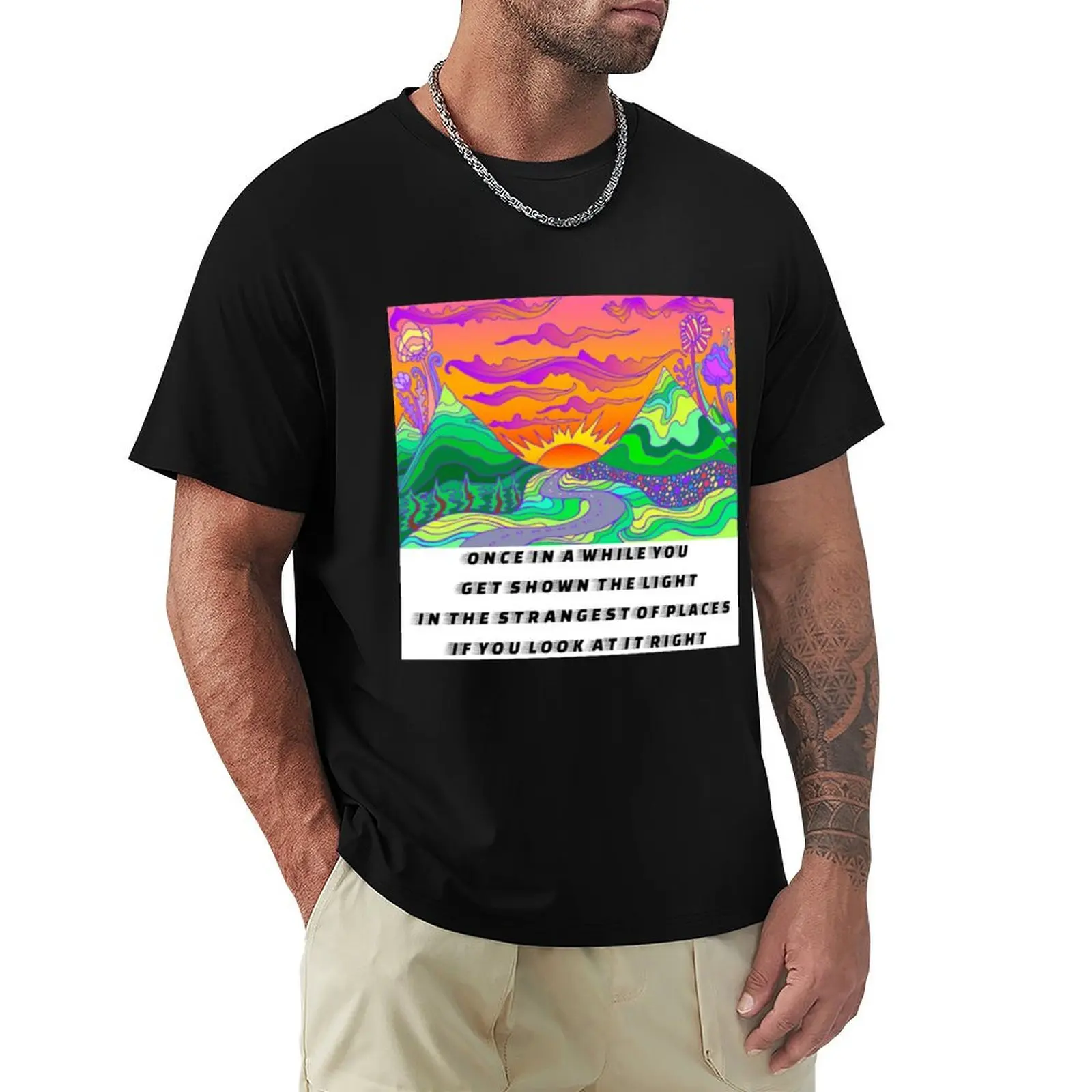 Once in a while you get shown the light T-Shirt Basic Short Sleeve T-Shirt for Men