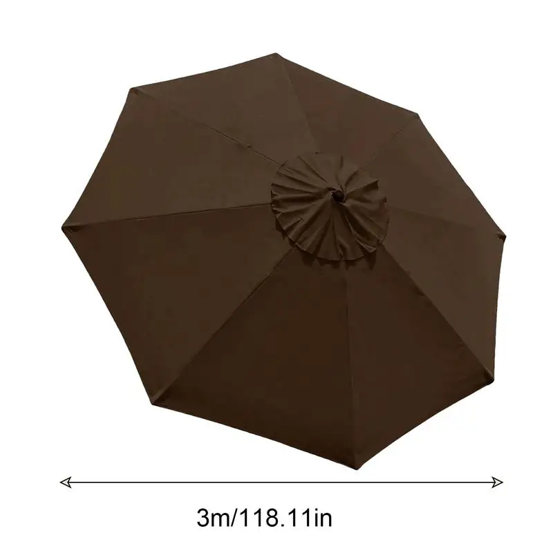 Patio Umbrella Replacement Canopy 8 Ribs Umbrella Replacement Cover UV Block Yard Parasol Cover Without Umbrella Stand And Ribs