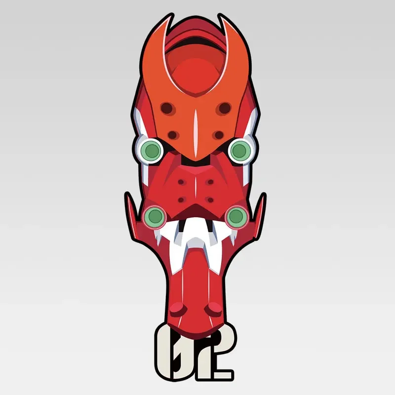 Cute Cartoon Anime Peripheral EVA EVANGELION High-definition Printing Waterproof Stickers Car Glass Electric Vehicle Decoration