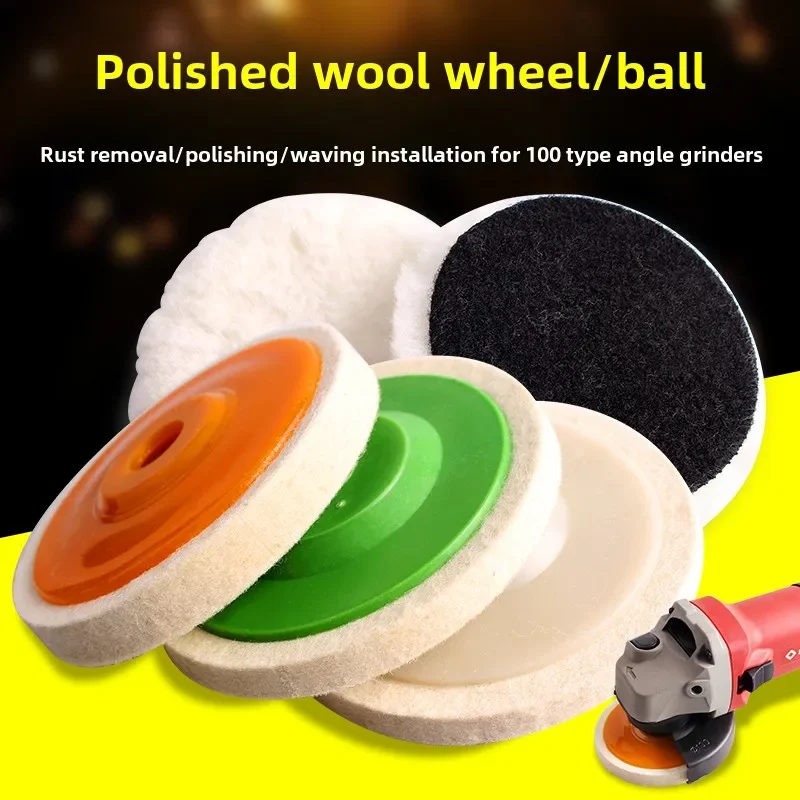 

Angle Grinder Wool Felt Wheel Pad Kit for Polishing Ceramic Tiles and Stainless Steel, Premium Buffing Pad