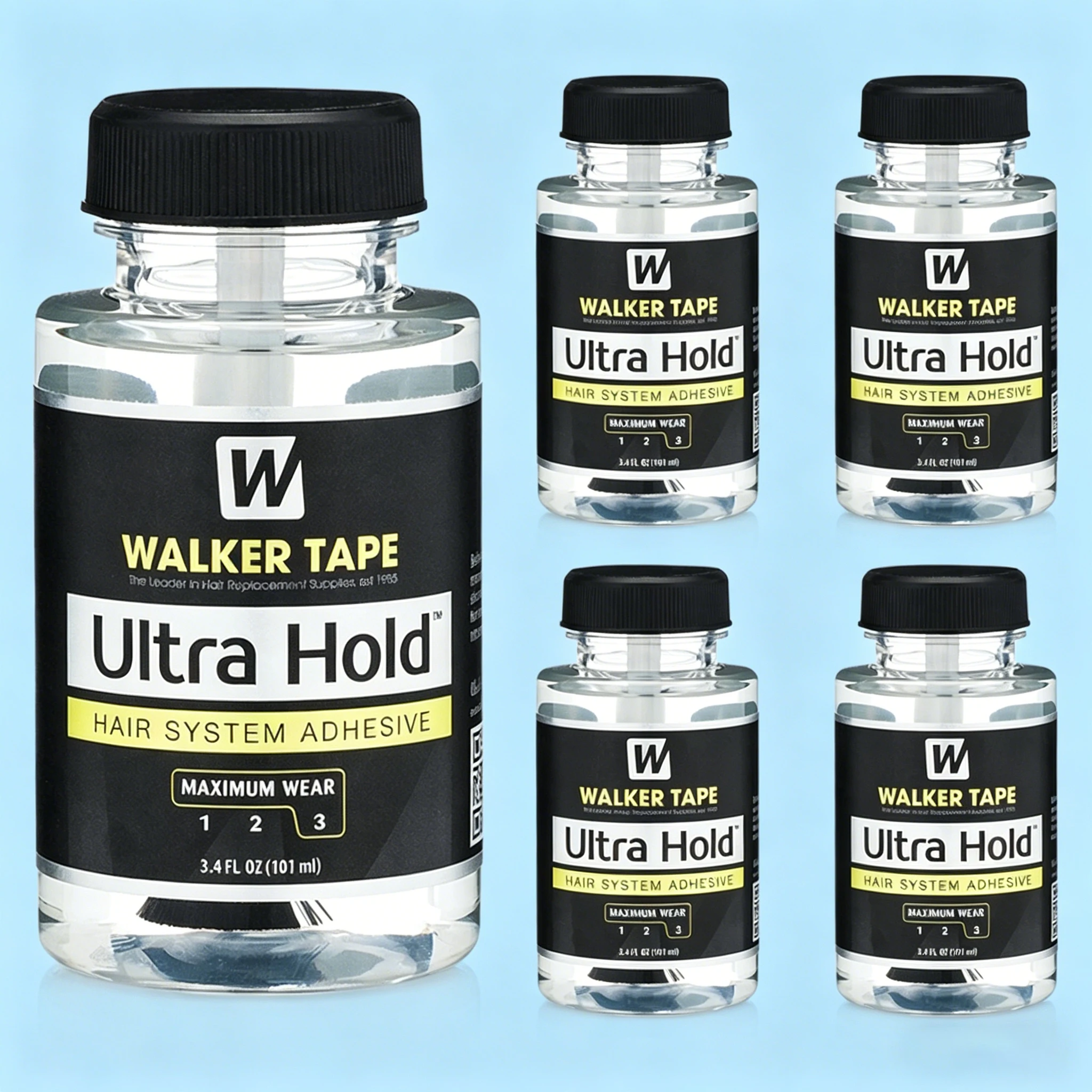 

Walker Tape Ultra Hold Adhesive 0.5oz/1.4oz/3.4oz Strong Hold Glue for Lace Wig Hairpiece