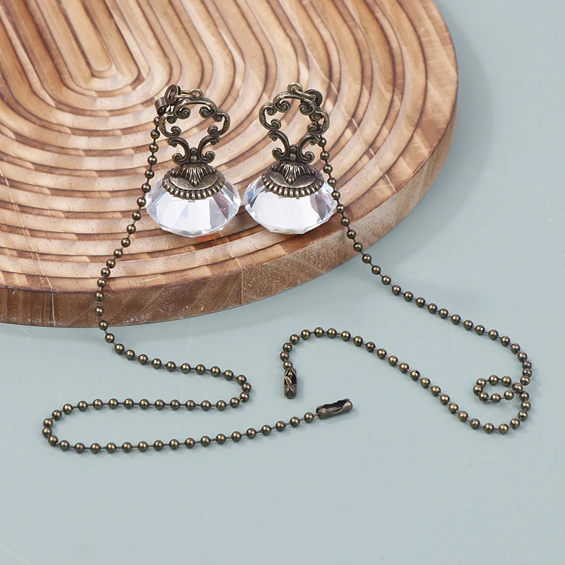 1Pc Ceiling Fan Crystal Pendant Pull Chain Extension Lamps Connector Zip Pendant