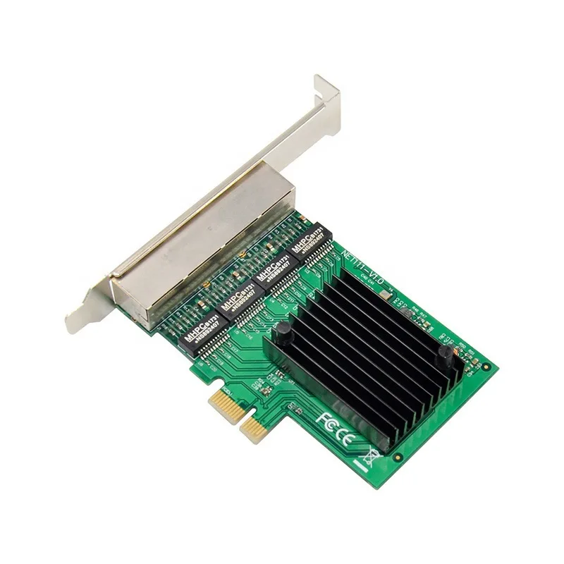 PCIE X1 to 4 Ports 1000Mbps RJ45 Network Card for Computer Server RTL8111F Chip Ethenet Wired LAN Controller Adapter Converter