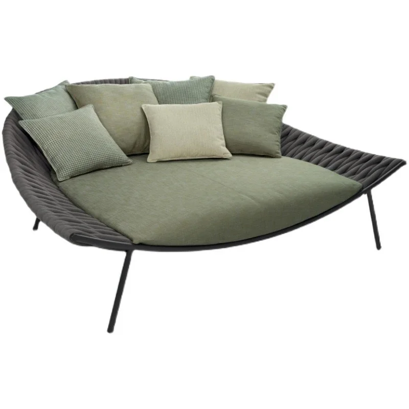 

Outdoor bed lounge chair courtyard rattan sofa outdoor beach lounge chair balcony swimming pool outdoor big round bed