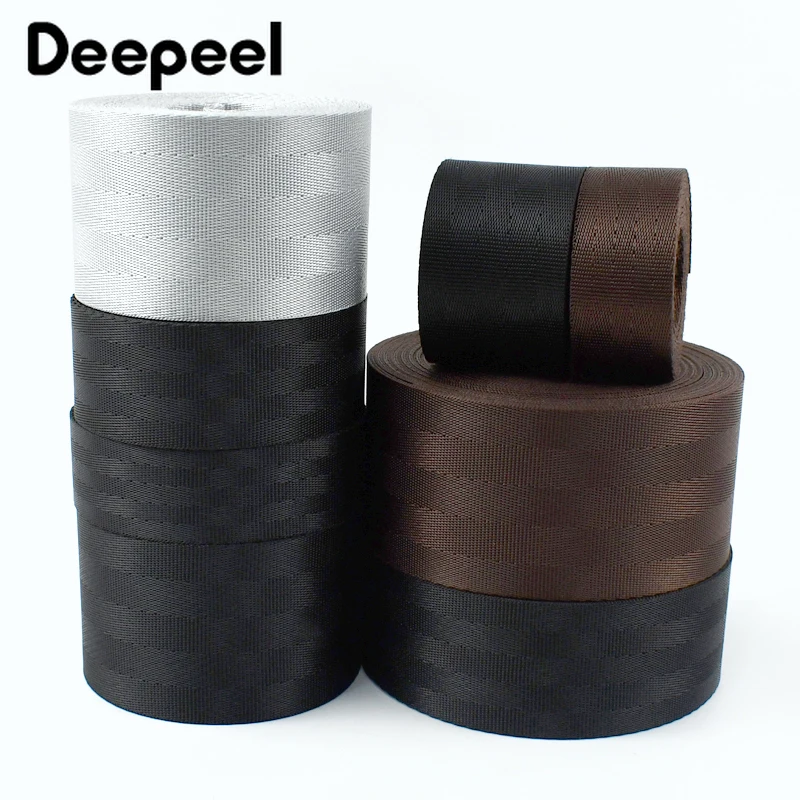 Deepeel Nylon Webbing Tape Backpack Safety Belt Ribbon Luggage Band Bag Strap Clothes Sewing Accessories,20-50mm ,5/10Meters