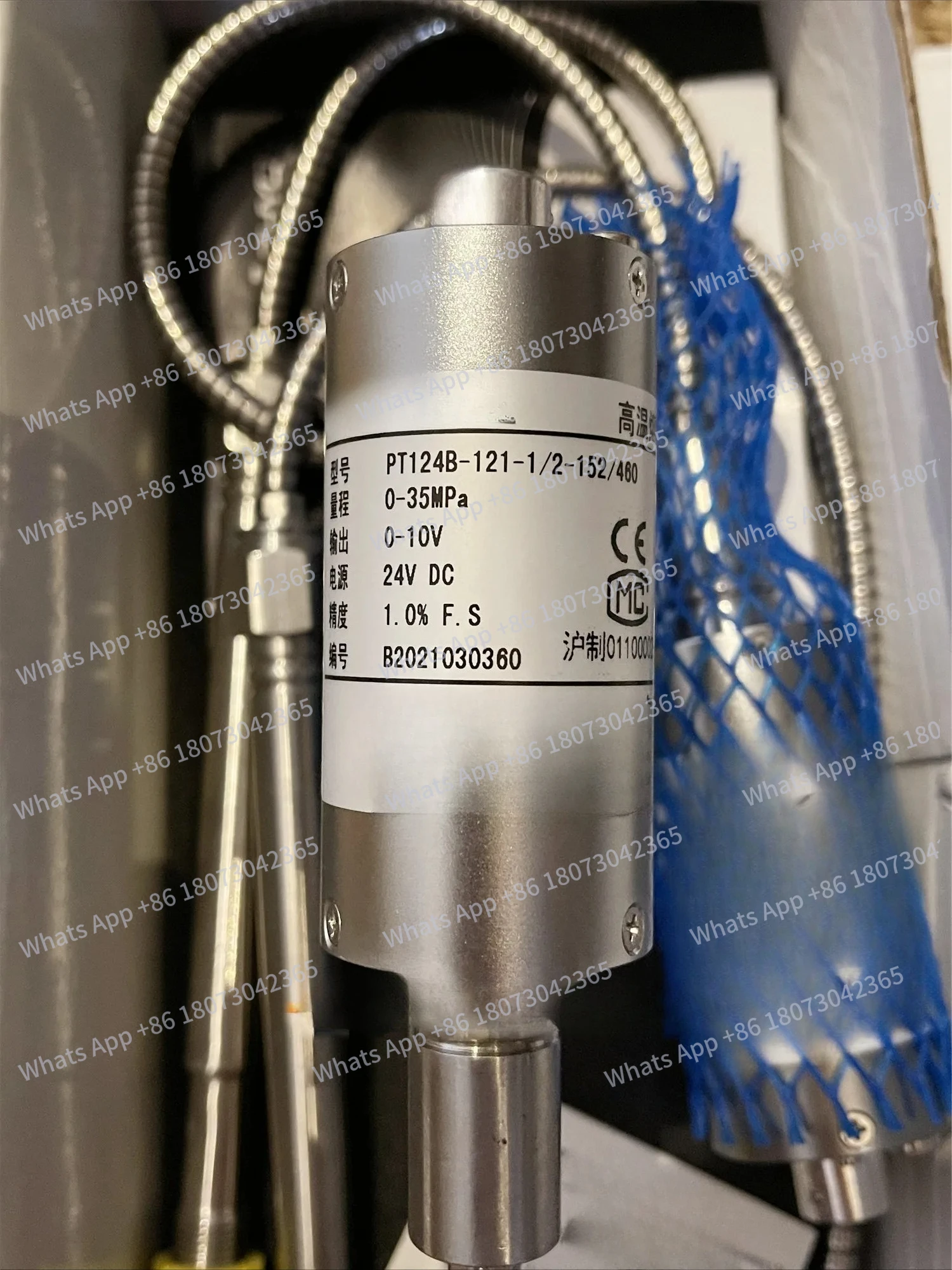 

PT124B-121-35MPA-1/2-20UNF Датчик давления расплава с гибким стержнем, выход датчиков давления 4–20 мА или 0–10 В, включая кабель