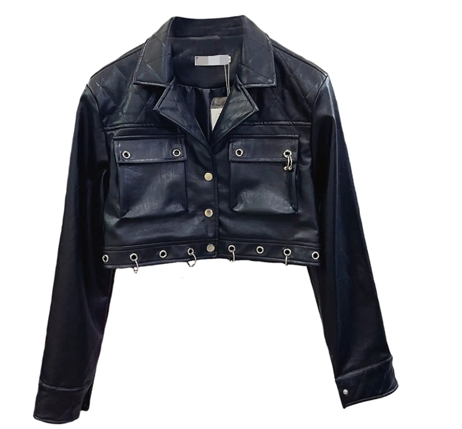 2023 Fashion Leather Jacket Ladies Streetwear Short PU Jackets Women Leather Coat Top