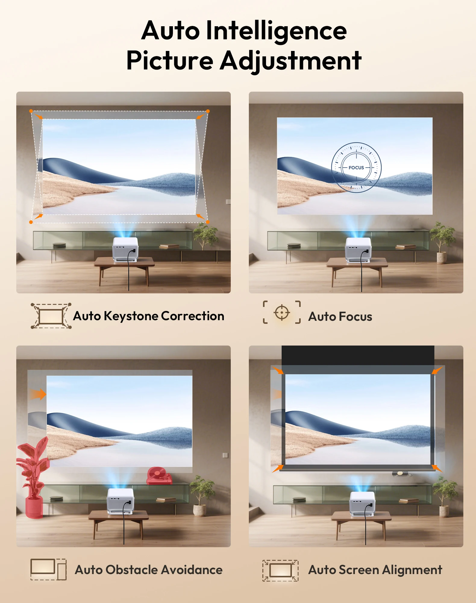 XGODY N6 Pro Netflix Officially 4K Projector 28000 Lumens Voice Control Smart Android TV Whale OS 32GB ROM Outdoor Home Theater