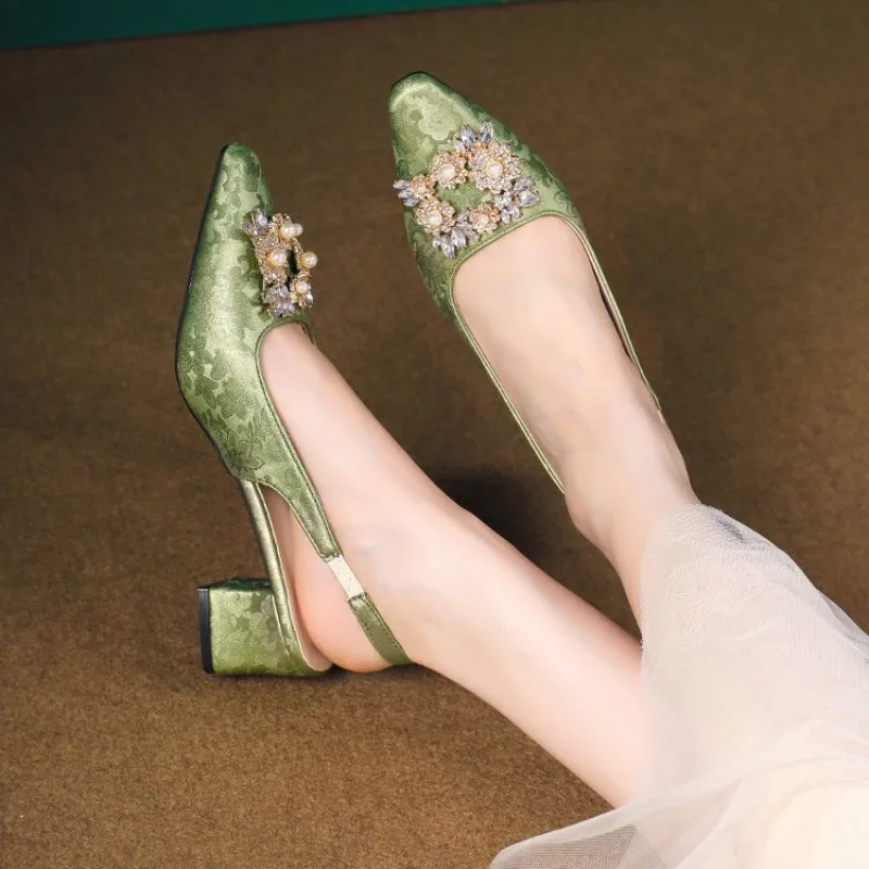 

Baotou Sandals for Women in The Summer of 2026 Single Shoes with and High Heels