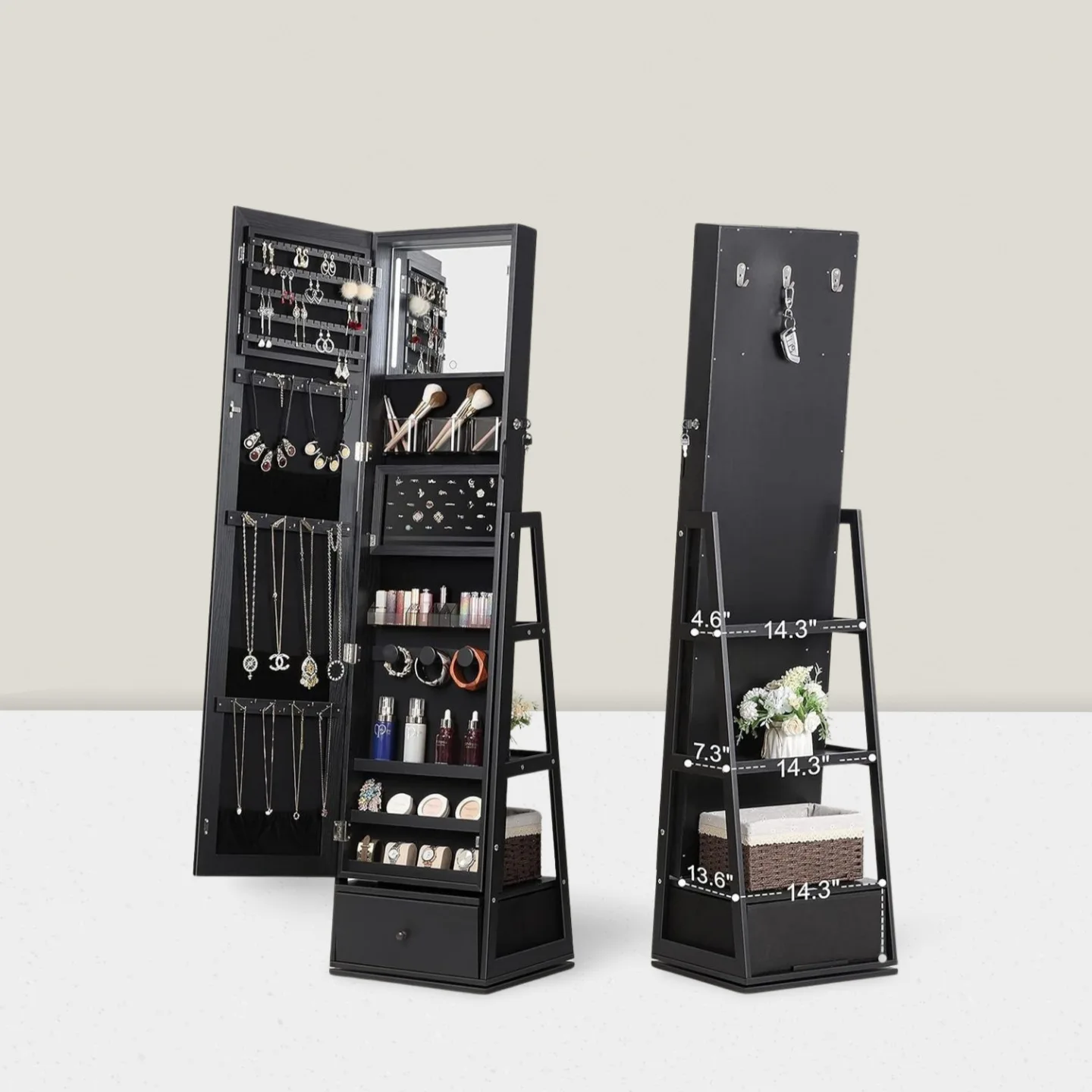 Ganzkörperspiegel für Garderob – Full Length Mirror Jewelry Armoire Bewertung und Preis