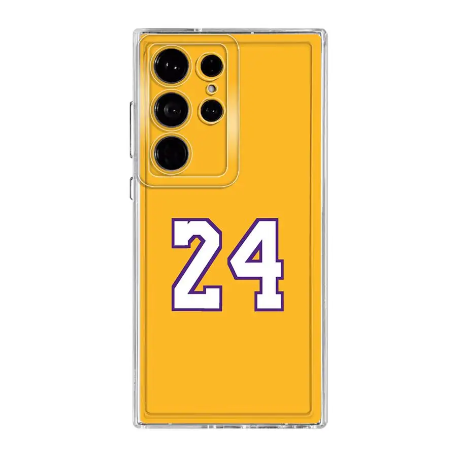Basketball Number 23 24 Legend Case for Samsung Galaxy S22 S21 S25 Ultra S24 FE S10 Plus S23 S20 Note 10 20 Ultra Clear Soft