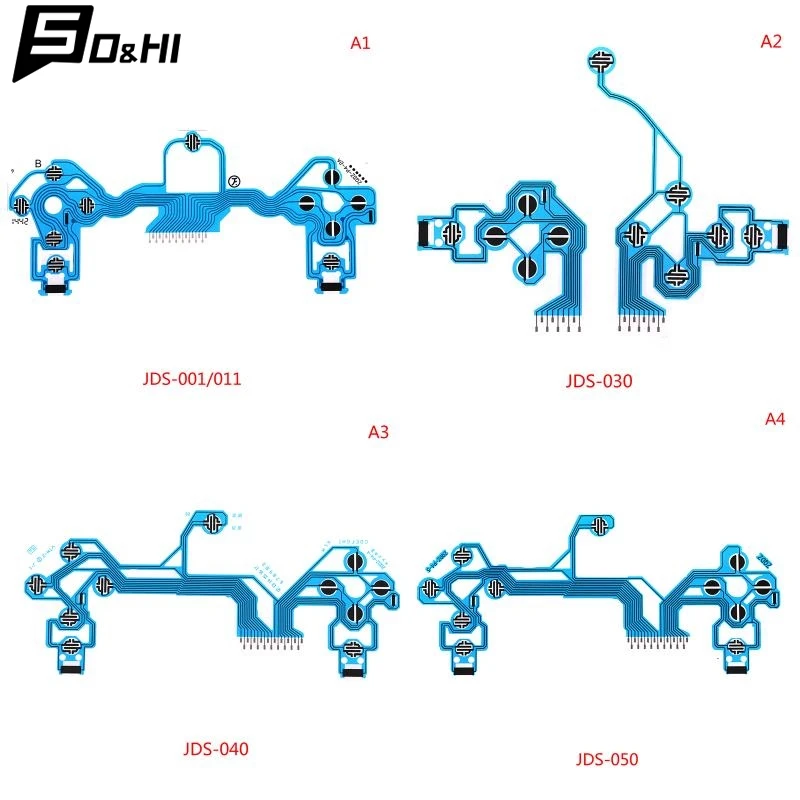 Replacement Buttons Ribbon Circuit Board for PS4 Dualshock 4 Pro Slim Controller Conductive Film Keypad flex Cable PCB