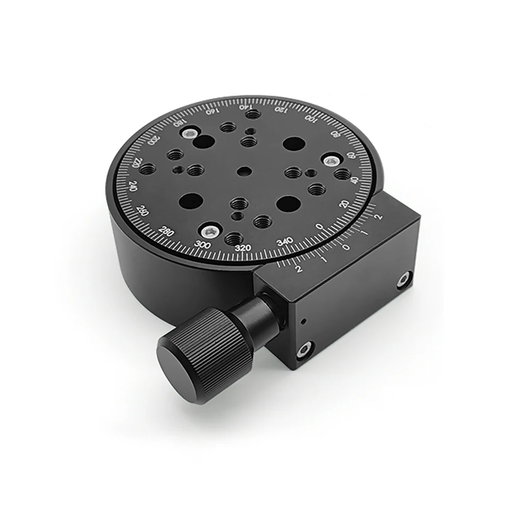 R Axis 360 Degree Manual Rotary Stage Manual Rotating Platform Angle Adjustment Precision Indexing Plate Stage Turntable 100MM