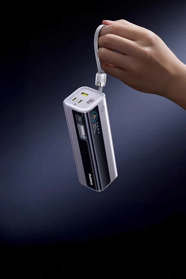 Baseus EnerGeek GR11 200W Power Bank 25000mAh PD Fast Charging Portable Charger with Retractable Cable for Laptop iPhone