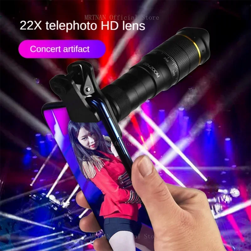 

Профессиональный телескоп, монокуляр HD, 32x, 22x зум, телефонный объектив, камера, телеобъектив со штативом, металлический телескоп