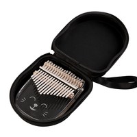 17-Key Cute Transparent Thumb Piano Kalimba Acrylic Material with Carry Case Tuning Hammer Stickers Cleaning Cloth Finger Protec