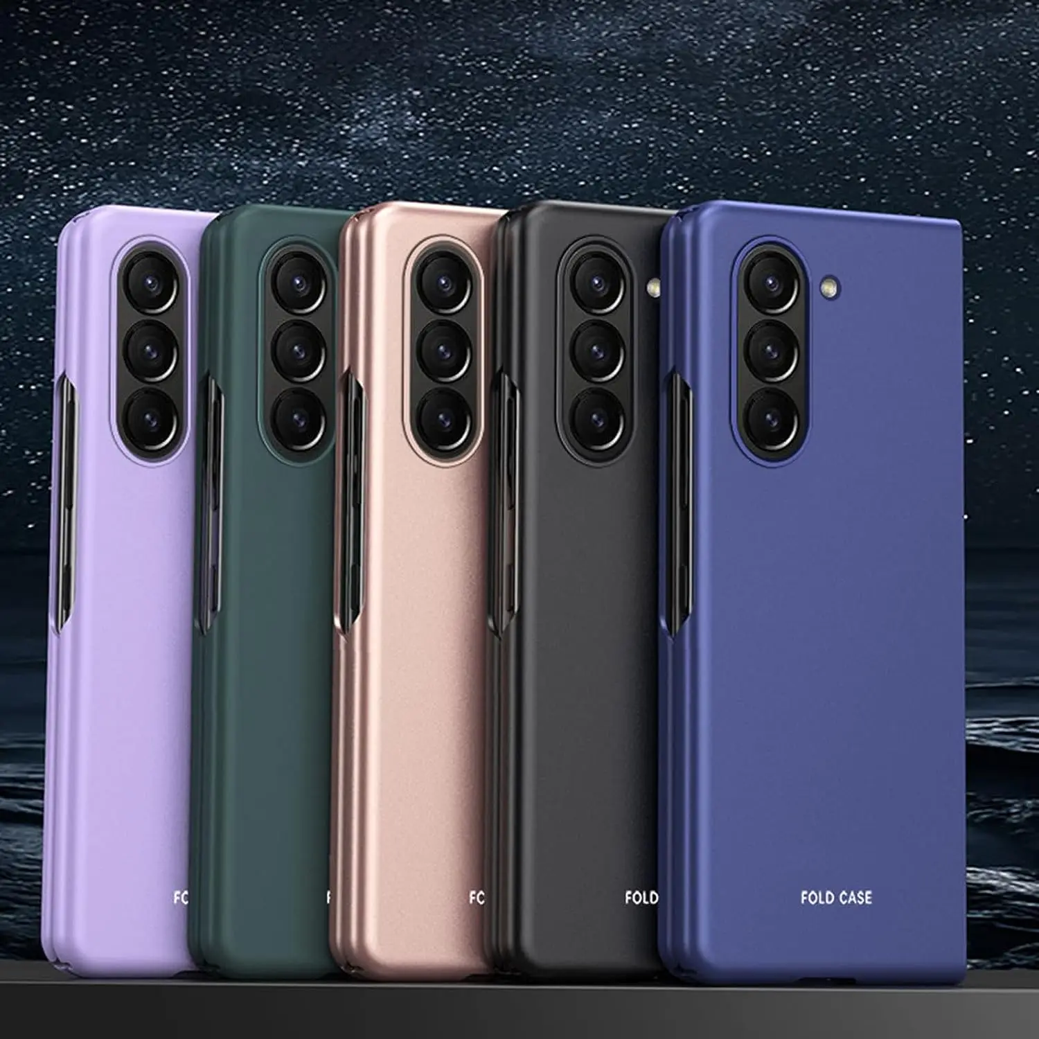 

Durable Case for Samsung Galaxy Z Fold 5 5G 2023, Bumper Slim Hard PC Thin Shockproof Protective Phone Case