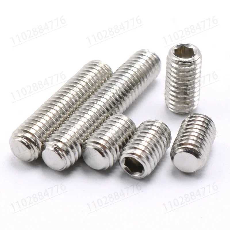 20 piezas hexagonales, tornillos de fijación de punta de copa Allen, tornillo sin cabeza M3 M4 M5 M6 M8 DIN916 304 de acero inoxidable