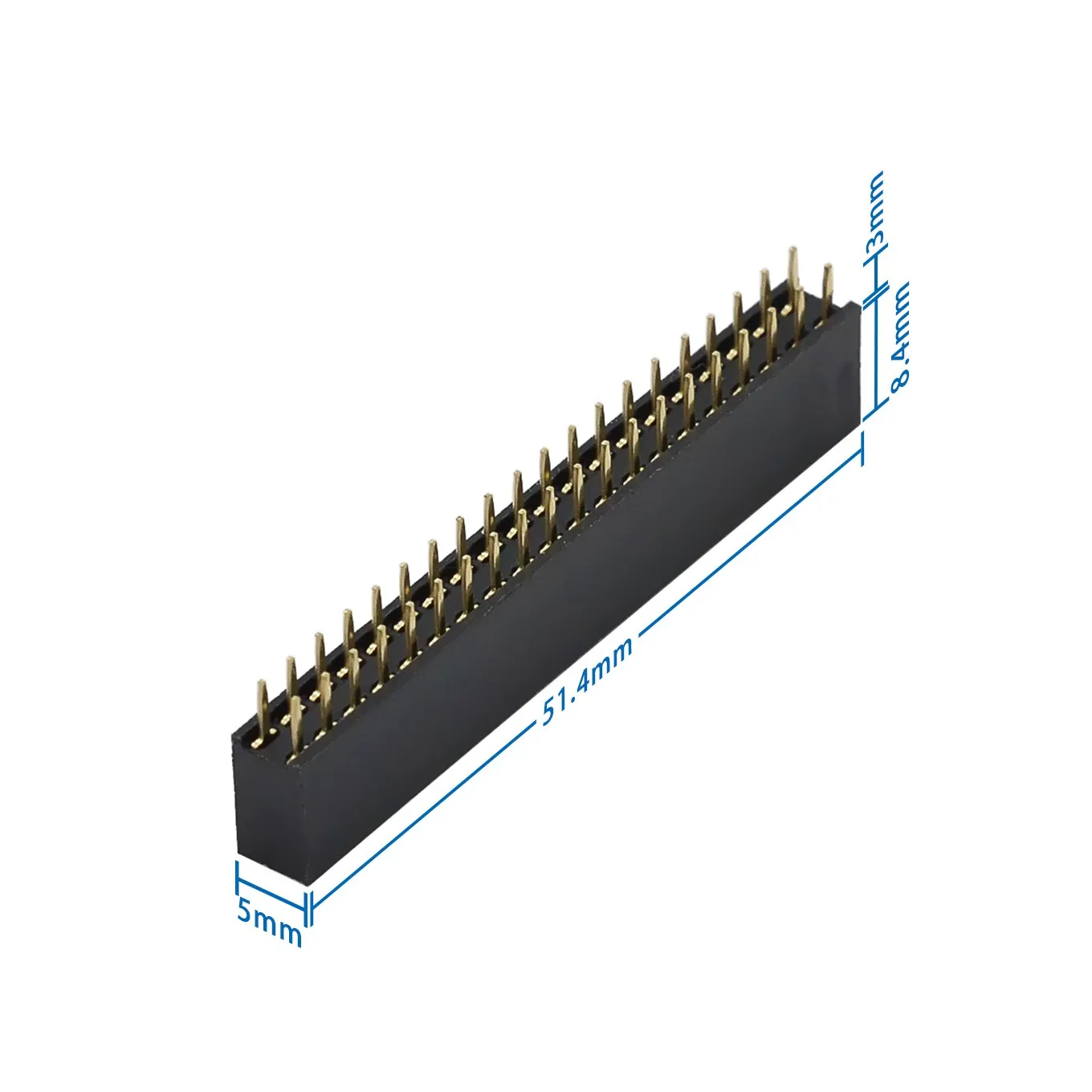 2*20 drei schicht iger weiblicher Sitz mit erhöhtem Abstand von 2,54mm gpio, geeignet für Himbeer-Pi 3b 3b 4b – Detail 2