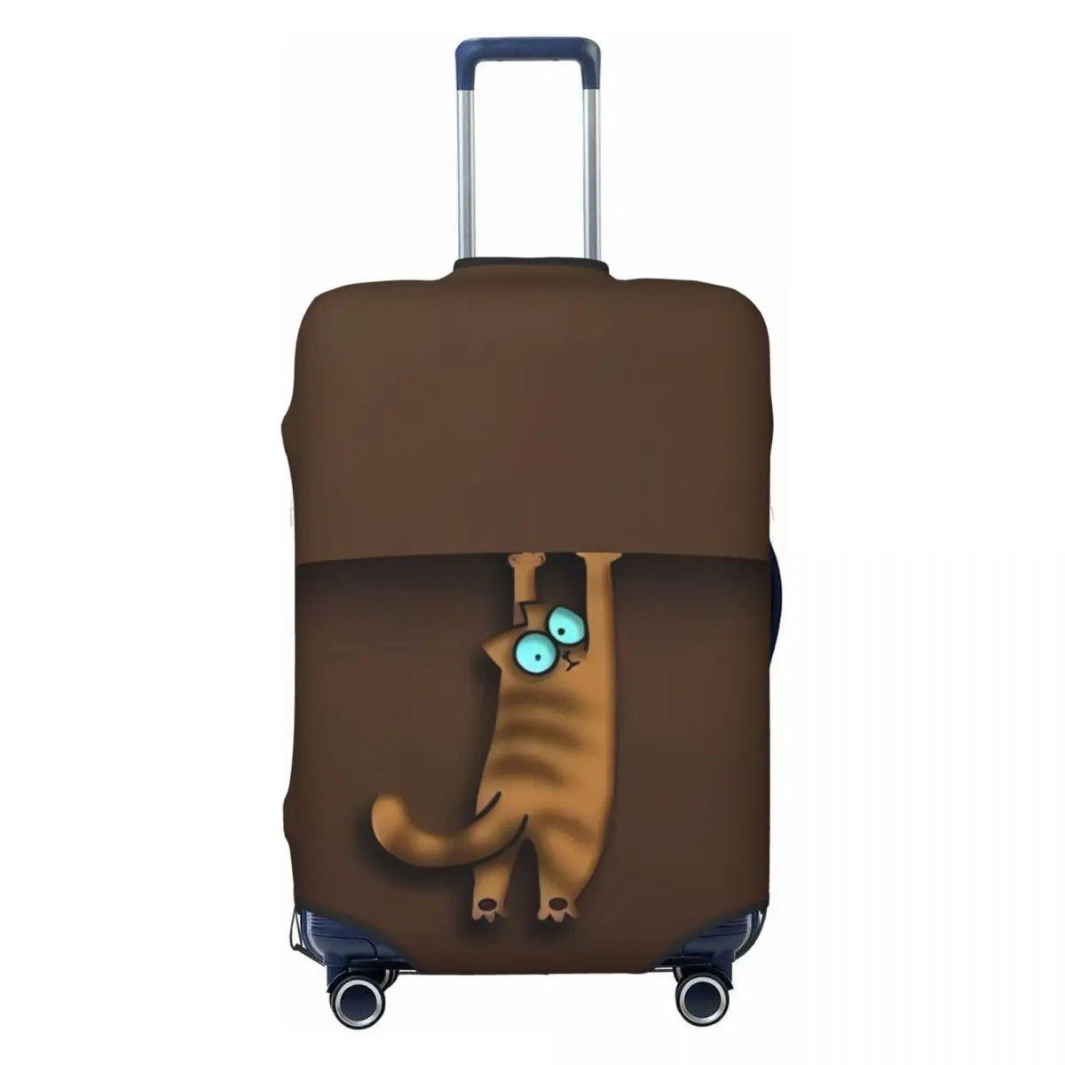 Funny Cat Suitcase Cover Animals Print Cruise Trip Holiday Practical Luggage Supplies Protector