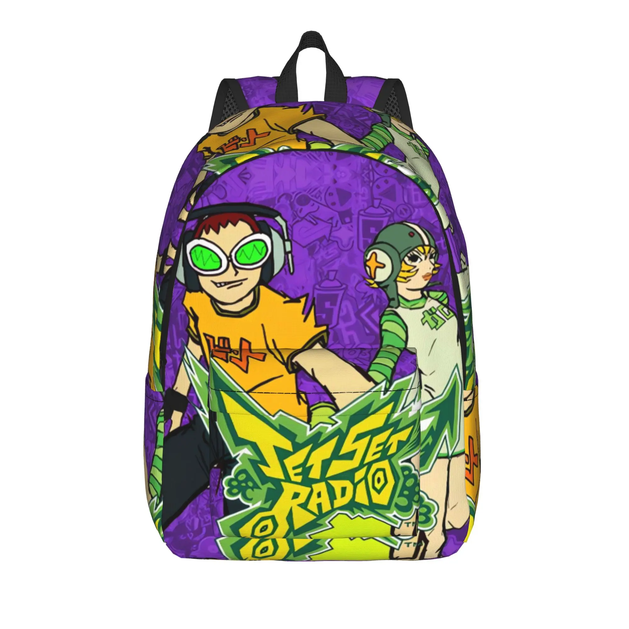 Jet Set Radio Future Backpack  Hiking Backpacks Boy Girl Stylish School Bags Design Pattern Rucksack
