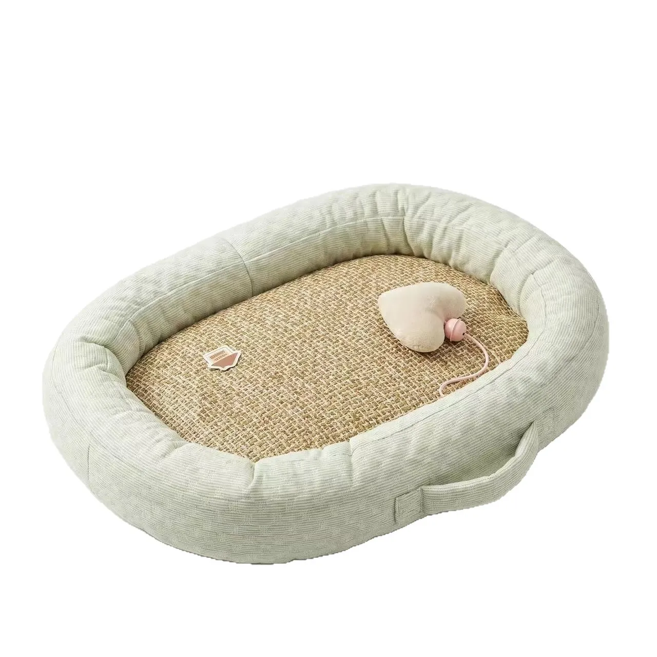 Cama refrescante corazón de seda fría lavable para gatos, extraíble - imagen 2
