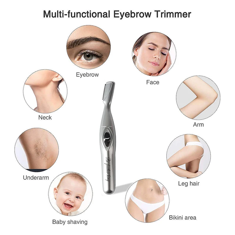 Electric Eyebrow Trimmer  Battery-Operated n