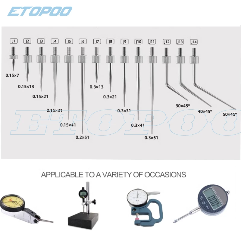 1 pcs M2.5 thread Dial indicator, Plate probe Diameter indicator, stylus clamp Gauge, Measuring tools