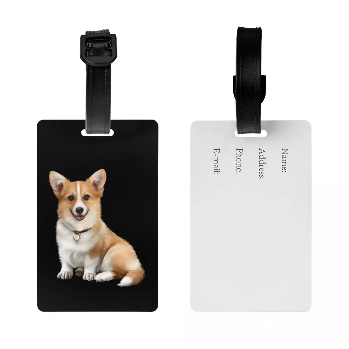 Pembroke Welish Corgi 수하물 태그, 여행 가방, 애완견 선물, 개인 정보 보호 커버, ID 라벨