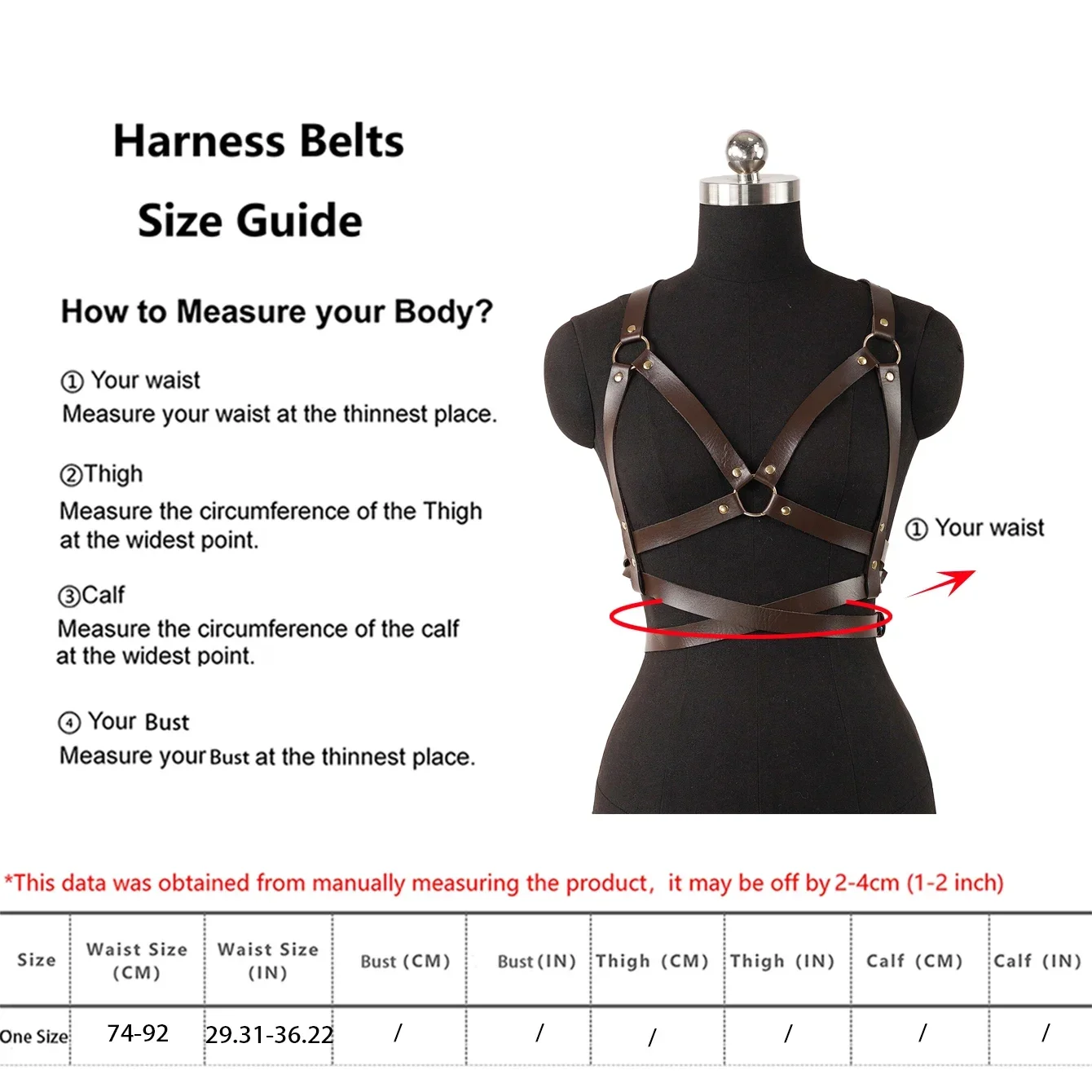 PU leather binding strap fashionable shoulder strap decorative strap brown classic style paired with gold rivets holiday gift