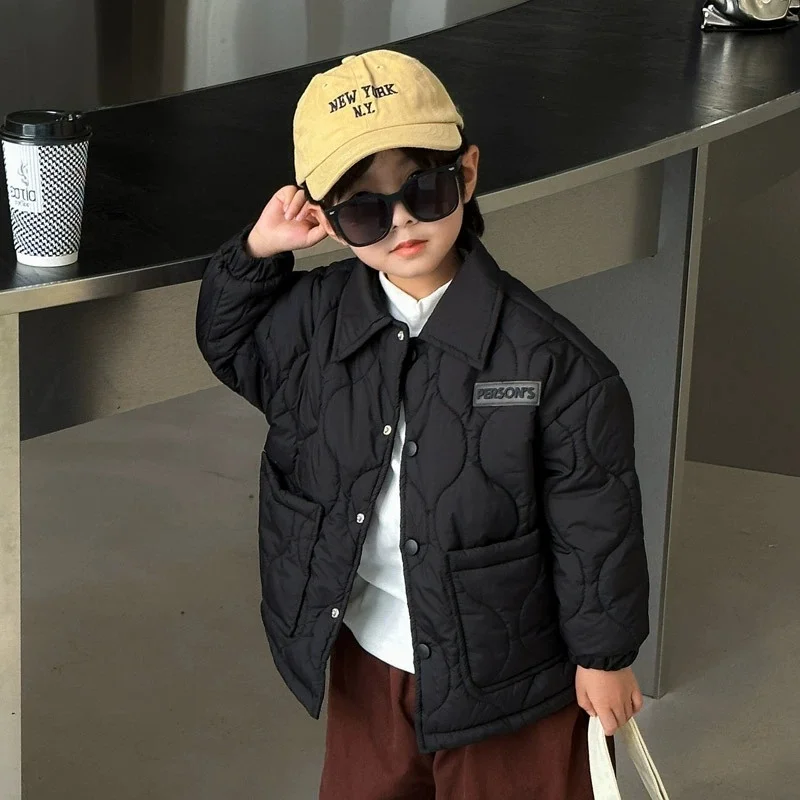 

New Kids Cotton Coats Spring Children's Clothing Boys Warm Loose Casual Jackets Autumn Teen Short Cardigan Outerwear 2-10 Years