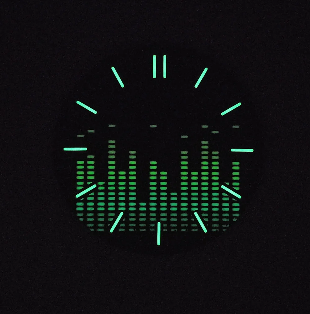 Esfera NH35 de 28,5mm, esfera musical, esfera aséptica, Esfera luminosa verde, accesorios de esfera para reloj compatible con movimiento NH35/36 Miyota8215