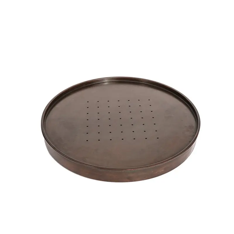 

Retro perfect brass tea tray, pot bearing dry brewing table, large-capacity water storage type teapot bearing tray, dry brewing