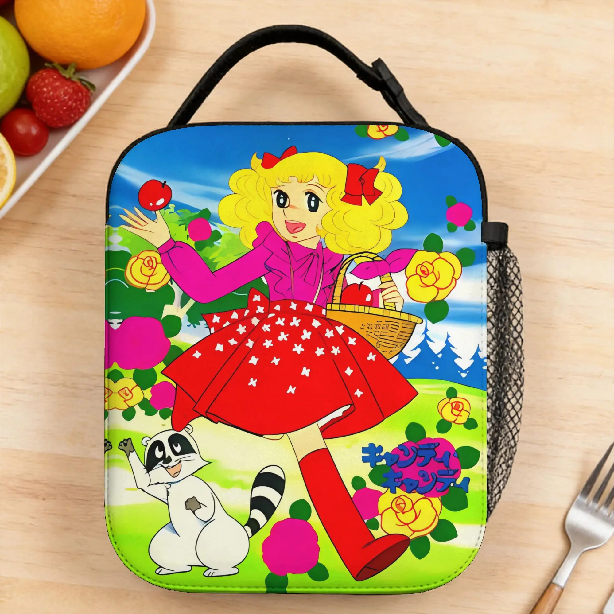 

Lunch Bag CANDY candy Girl Anime Office Lunch Box For Girls Aesthetic Convenient Custom Cooler Bag
