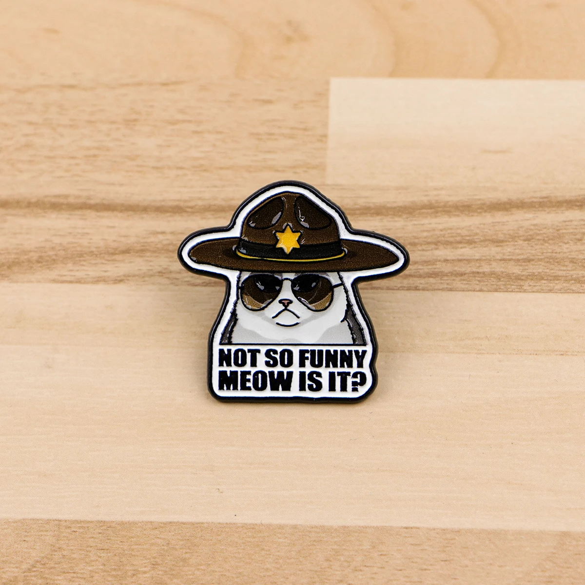 Cute Cat Enamel Pin Funny Brain Quotes Brooch For Coat Women's Brooches Collar Lapel Pins Metal Badges Jewelry Gift for Friends