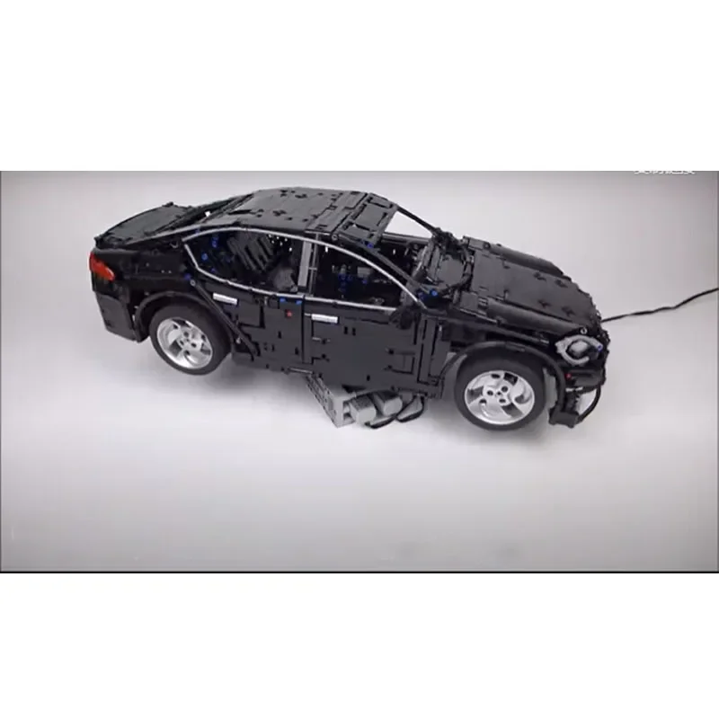 MOC-15459 noir S Type nouveau Supercar puissance RC voiture de sport électronique assemblage bloc de construction modèle 2812 pièces enfants anniversaire jouet cadeau