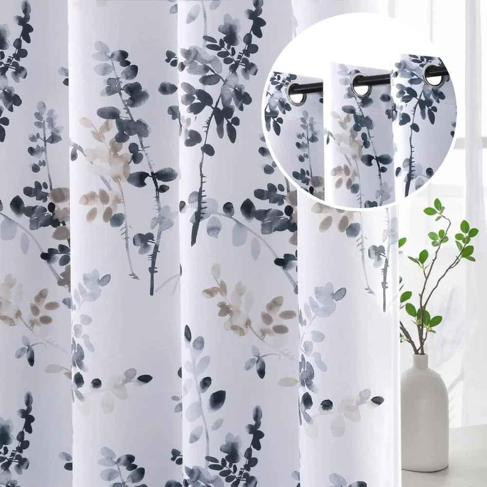 

h.versailtex blackout curtains for bedroom 63 inch long thermal insulated room darkening grommet window curtains for living room