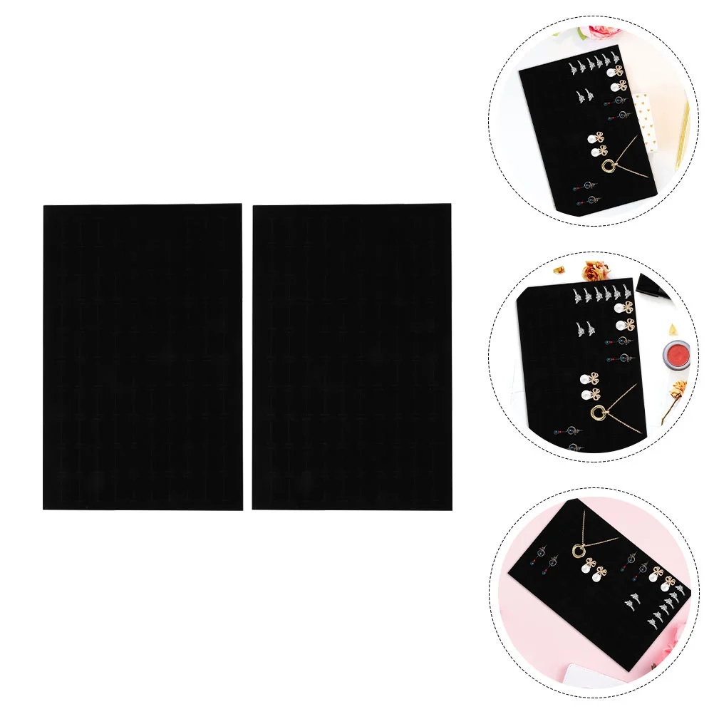 2 Pcs Jewelry Sponge Pad Mat Decorate Ear Stud Insert Show Rack Earring Display Bracket Holder