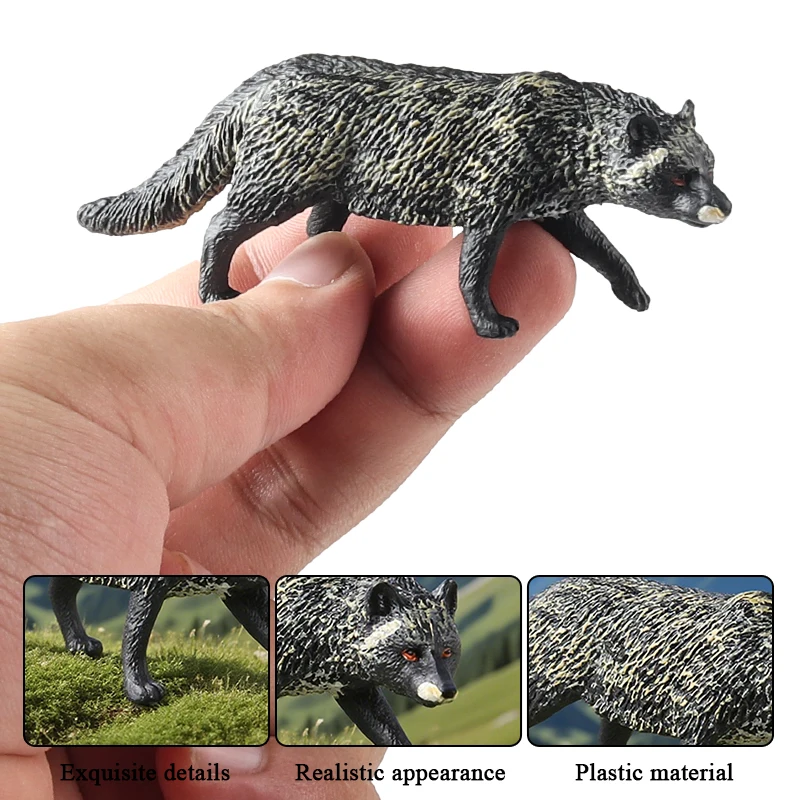 Oenux Simulation Wilde Tiere Bengalkatze Tiger Katze Luchs Caracal Leopard Action Figur Figuren Modell Bildung Miniatur Kind Spielzeug – Detail 4