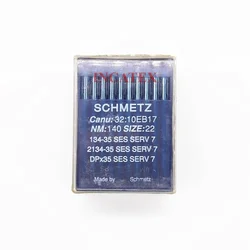 100 Pcs Genuine Schmetz Sewing Needle 134-35 SERV 7 2134-35 SERV 7 DPx35 SERV 7 Nm 110/18 140/22 For Industrial Sewing Machine