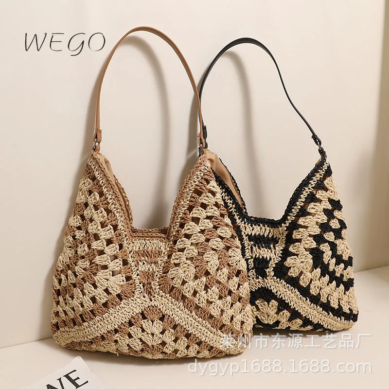 

Popular Large-capacity Woven Bag Joker Fashion Straw Holiday Commuter Shoulder Bag Sac A Main Femme