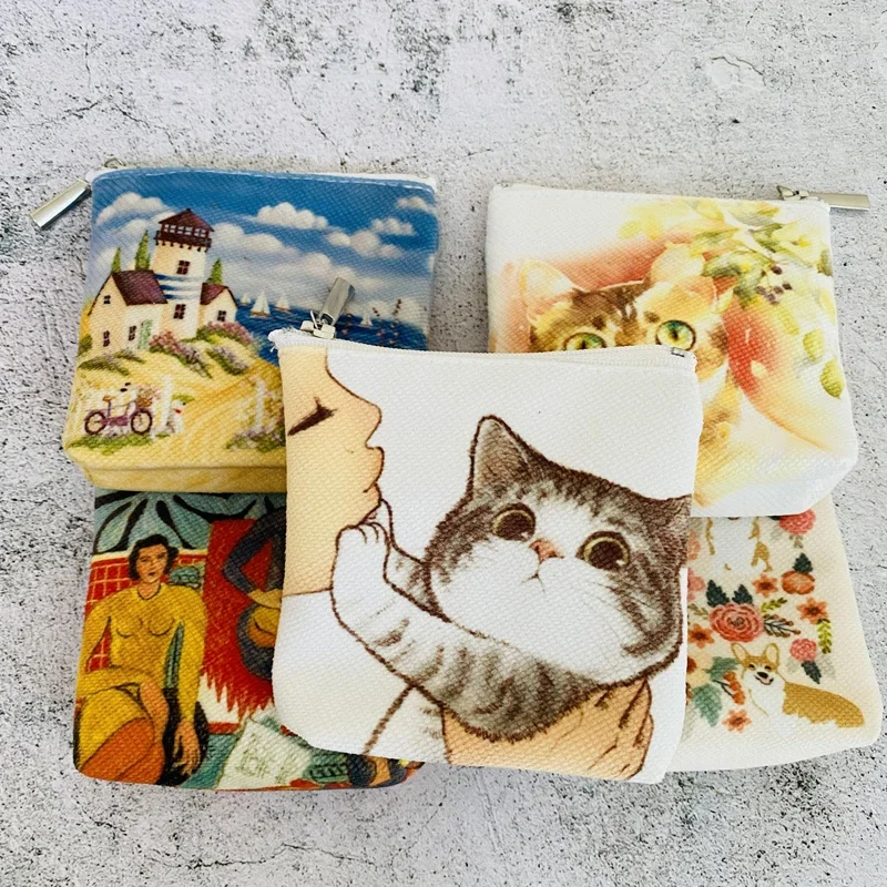 Personal Custom Canvas Coin Bag Purse DIY Logo/Photo/Text Prints Coin Storage Pouch Business Store Gift - Image 3