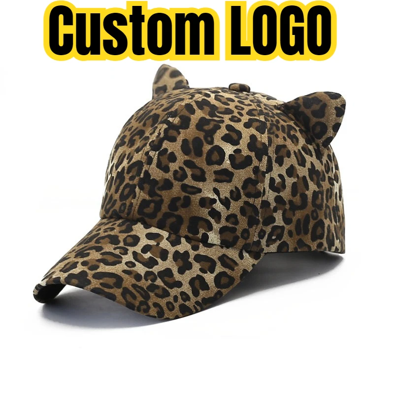 

Бейсболки с индивидуальным принтом леопарда для мужчин и женщин, весенне-осенние, с регулируемым козырьком, в стиле хип-хоп