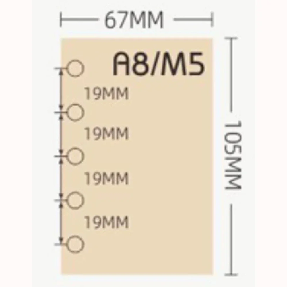 40 Sheets 5 Holes Binder Inside Page Notebook Refill Page Planner To Do List Inside Handbook Stationery