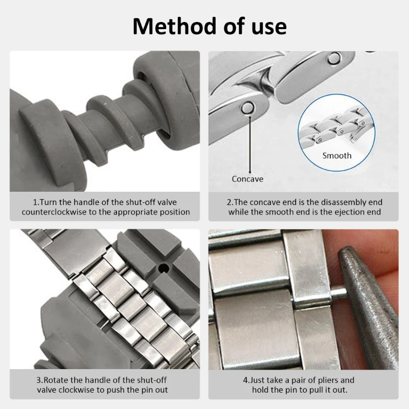 นาฬิกาสายรัด Link PIN Remover ปรับซ่อมเครื่องมือสำหรับช่างซ่อมนาฬิกาด้วย PIN
