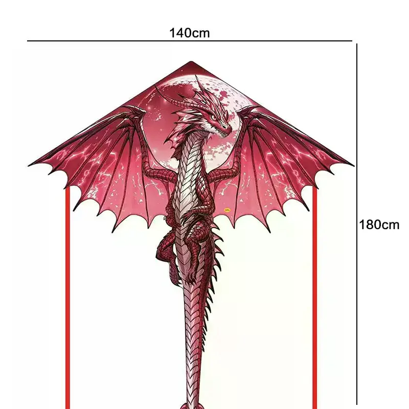 Enjoyable 1.4M Big Pterosaur Kite, Dragon Kite For Children and Adults, Easy to Fly Tail Outdoor Toy