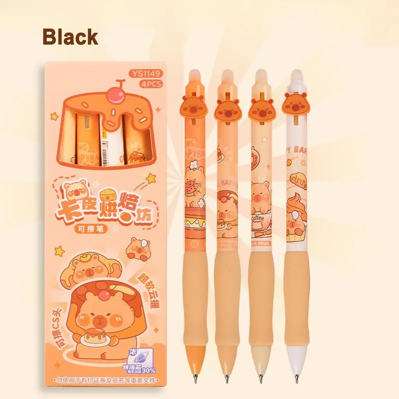 Löschbare Gelstifte, 4 x einziehbare, löschbare Tinte, Gelstifte, Cartoon-Tier-Schreibinstrumente für Frauen, Männer, Mädchen, Jungen, Kinder, Studenten