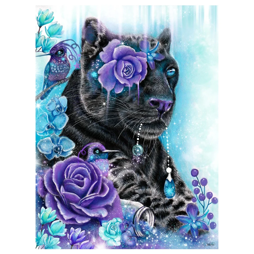 Diamond painting new product handwork DIY Sapphire Galaxy Jaguar Cross stitch square round diamond living room decoration gift