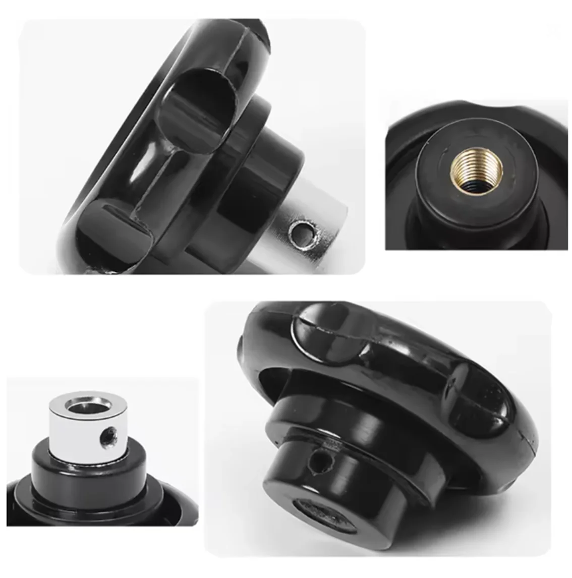 1Pcs M8 M10 M12 M16 CNC 3D Printer Bakelite Round Corrugated Handwheel Machine Tool Handle Clamping Knob Hand Tighten Nuts