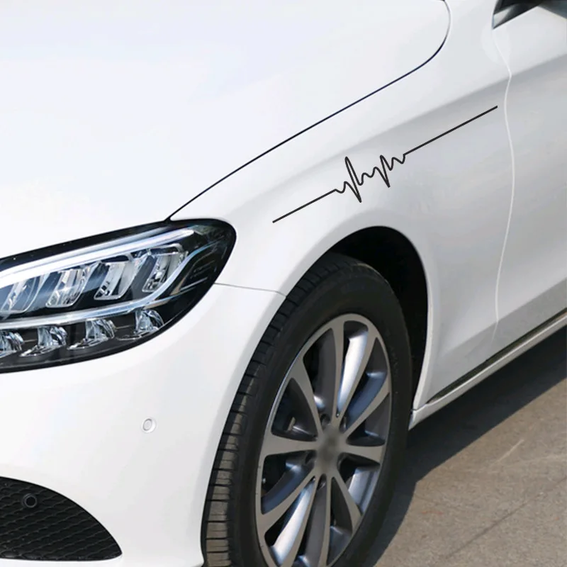 

1 шт. наклейка с изображением сердцебиения для мотоцикла, простые стильные наклейки для телефона, бутылки с водой, багажа, модные винтажные наклейки